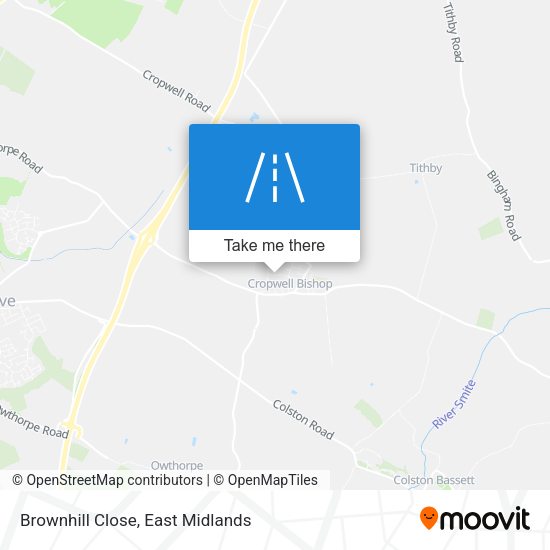 Brownhill Close map