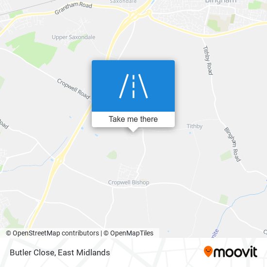 Butler Close map