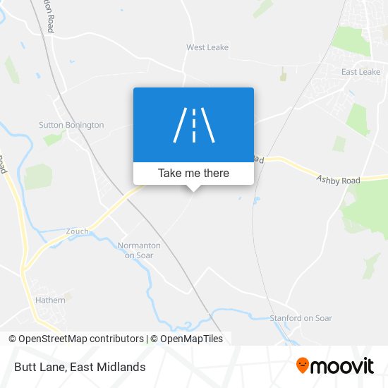 Butt Lane map