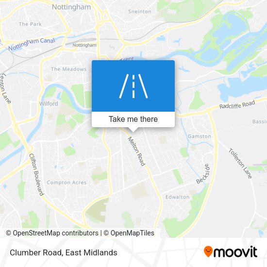 Clumber Road map