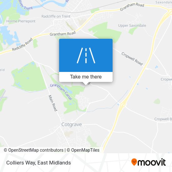 Colliers Way map