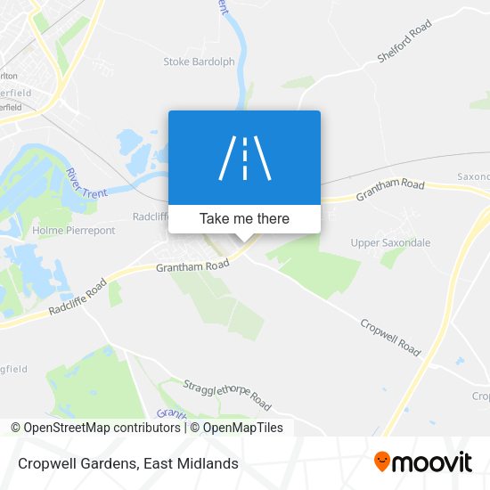 Cropwell Gardens map