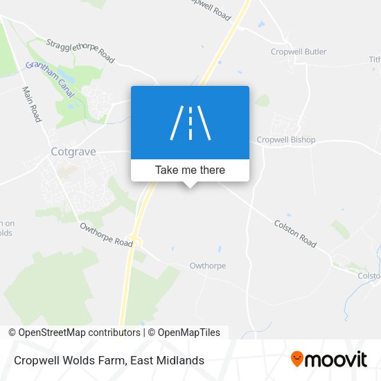 Cropwell Wolds Farm map
