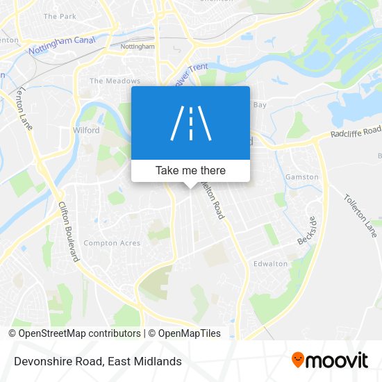 Devonshire Road map