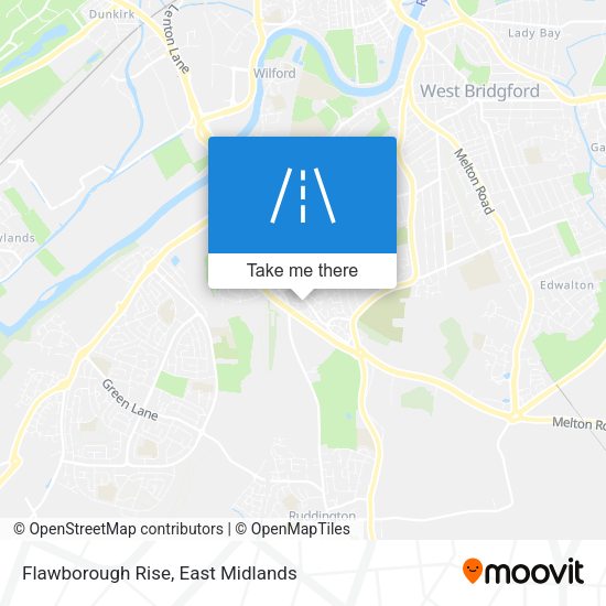 Flawborough Rise map