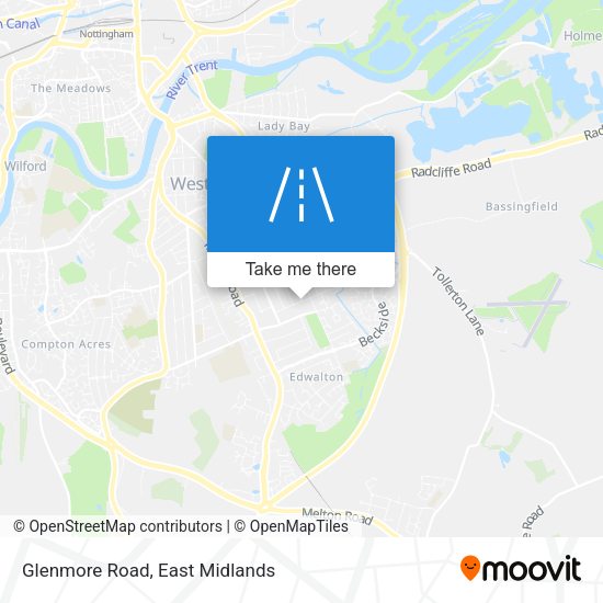 Glenmore Road map