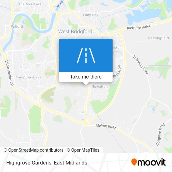 Highgrove Gardens map