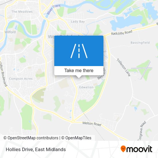 Hollies Drive map