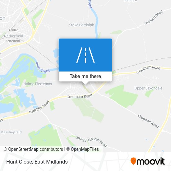 Hunt Close map