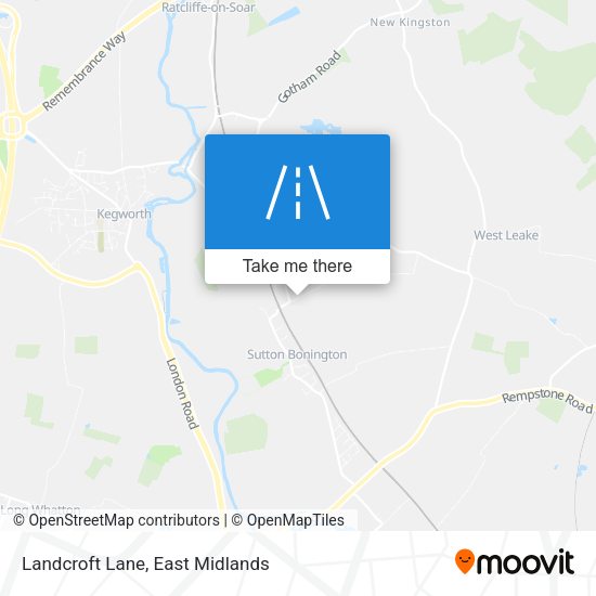 Landcroft Lane map
