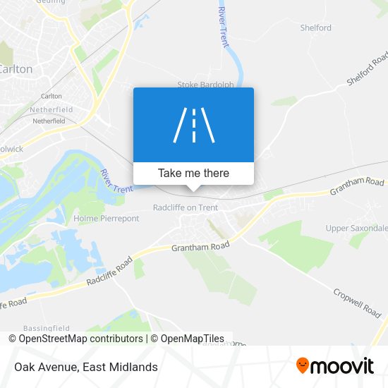 Oak Avenue map