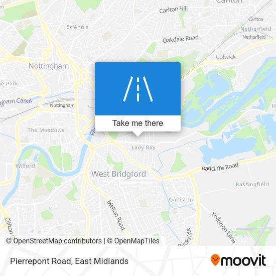 Pierrepont Road map
