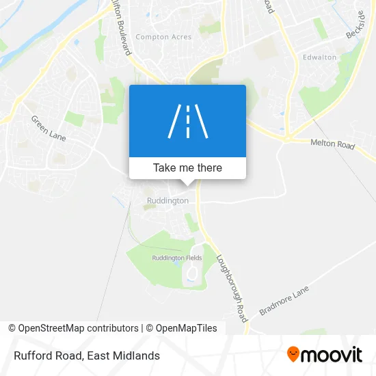 Rufford Road map