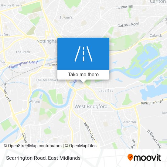 Scarrington Road map