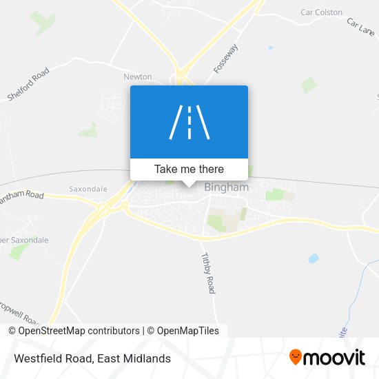 Westfield Road map