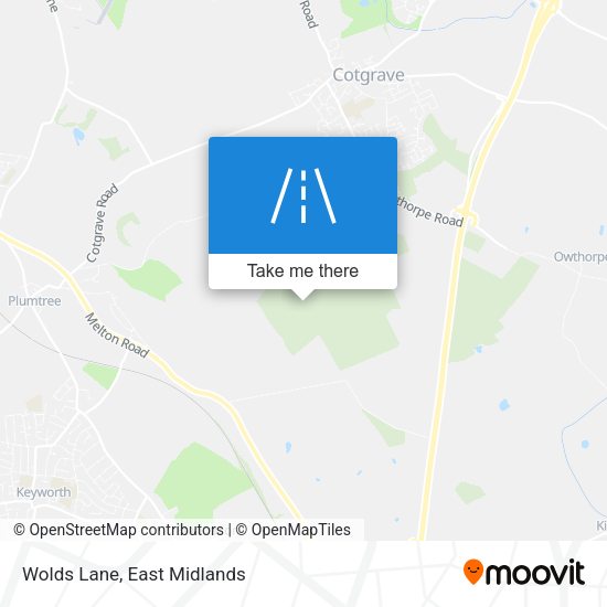 Wolds Lane map
