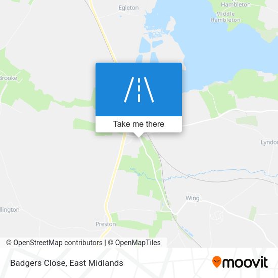 Badgers Close map