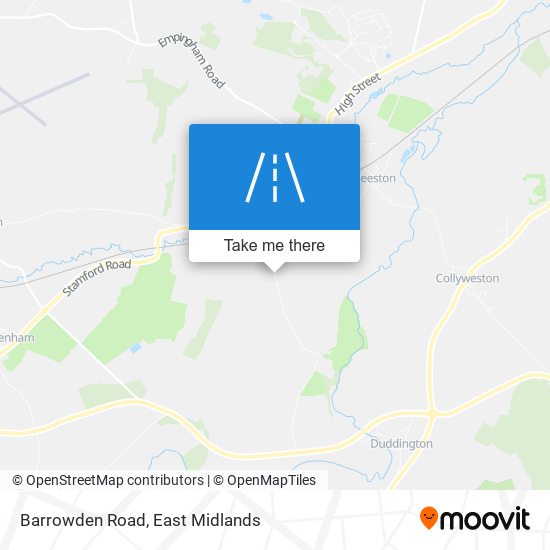 Barrowden Road map
