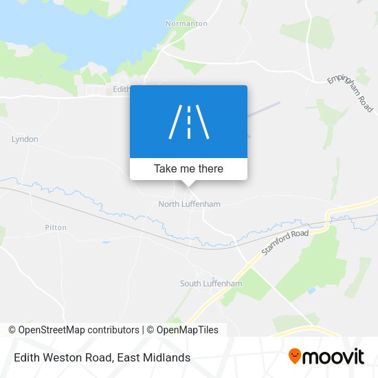 Edith Weston Road map