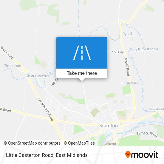 Little Casterton Road map