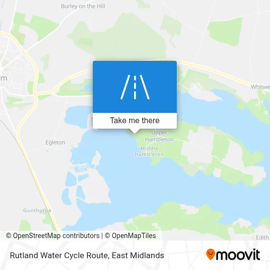 Rutland Water Cycle Route map