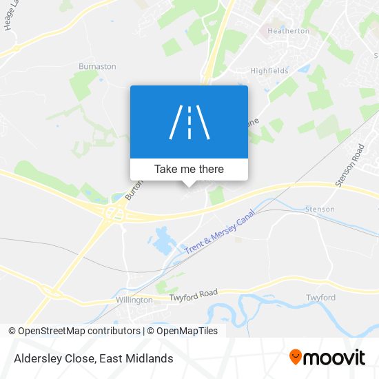 Aldersley Close map