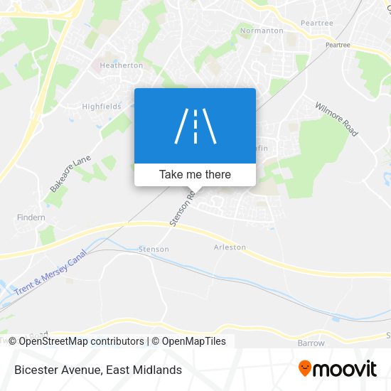 Bicester Avenue map