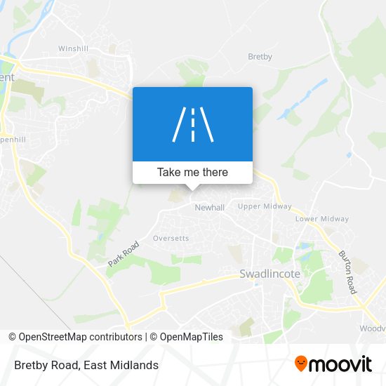 Bretby Road map