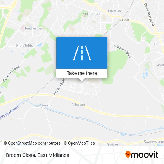 Broom Close map