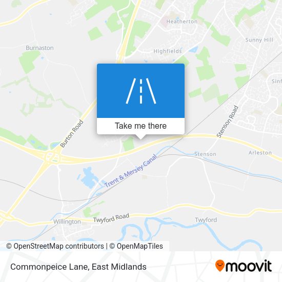 Commonpeice Lane map