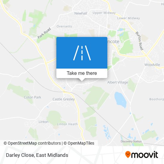 Darley Close map