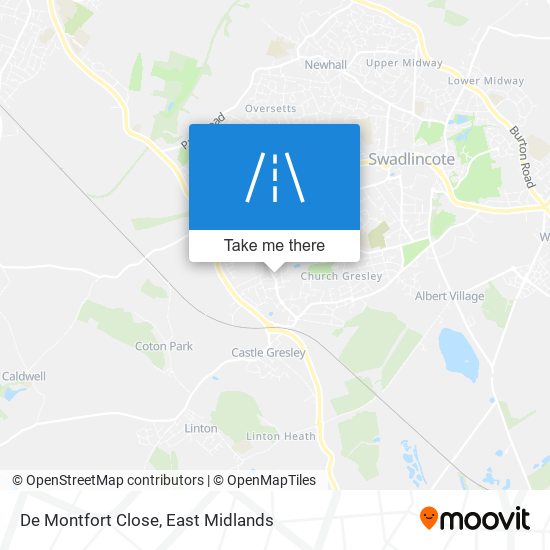 De Montfort Close map