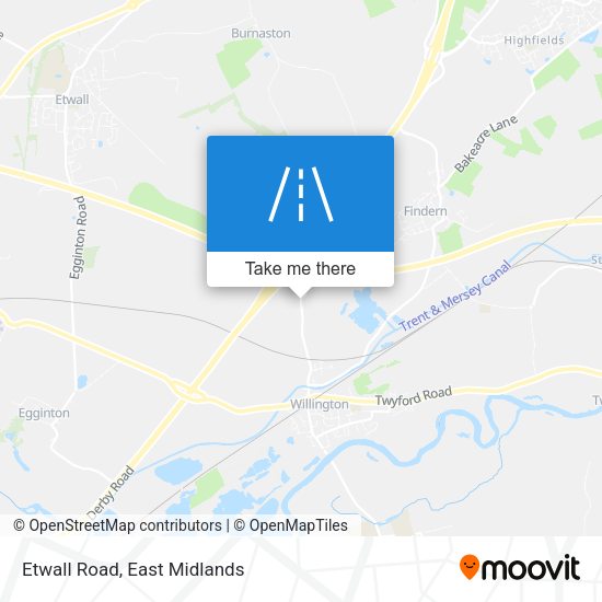 Etwall Road map