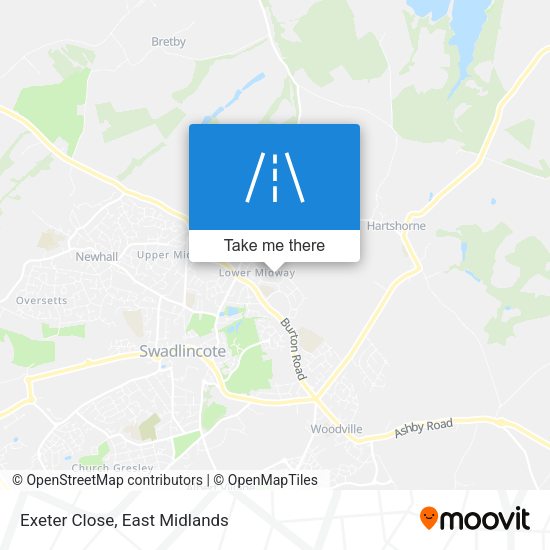 Exeter Close map