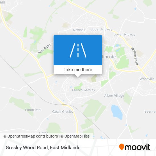 Gresley Wood Road map