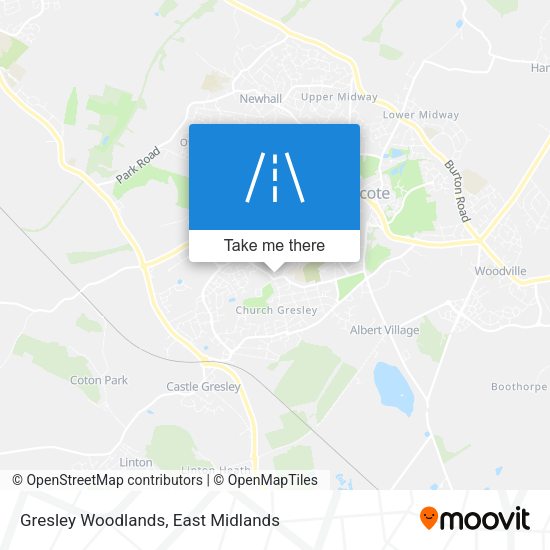Gresley Woodlands map