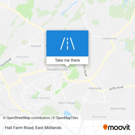 Hall Farm Road map