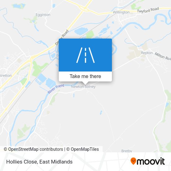 Hollies Close map