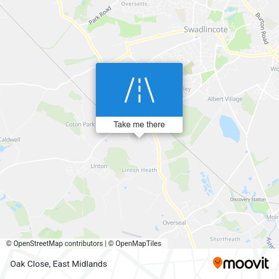 Oak Close map