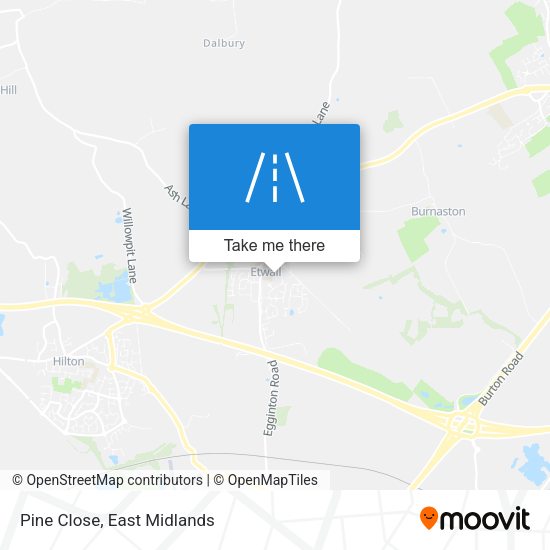 Pine Close map