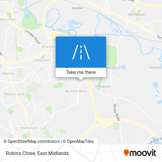Robins Close map