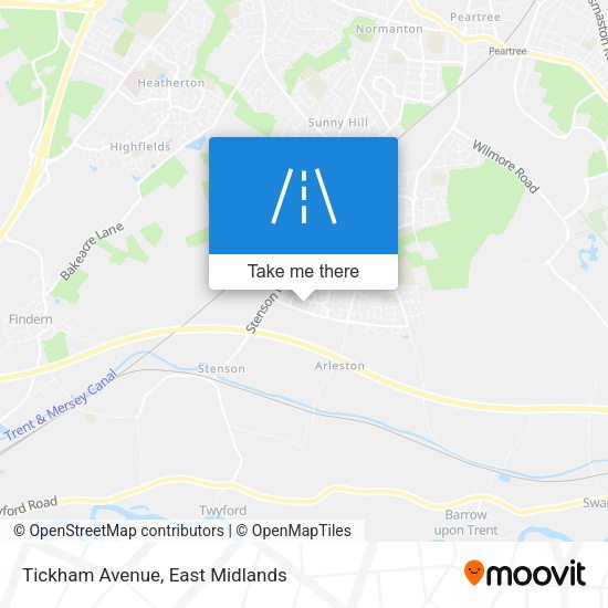Tickham Avenue map