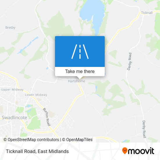 Ticknall Road map