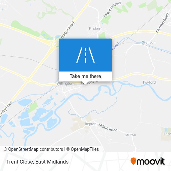 Trent Close map