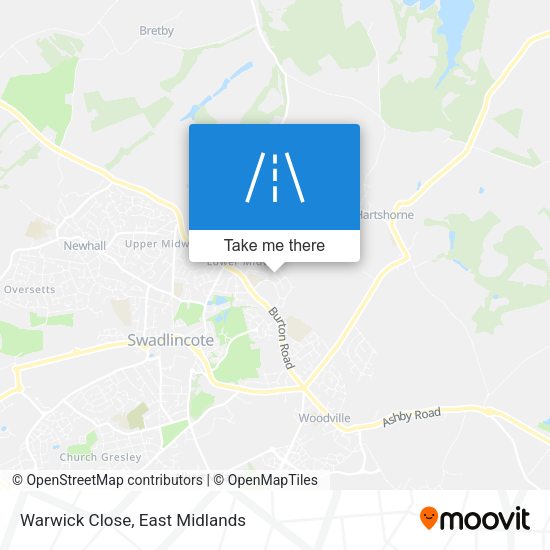 Warwick Close map