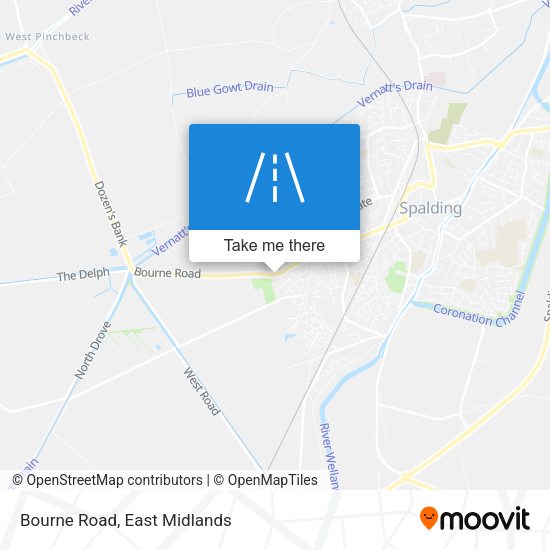Bourne Road map