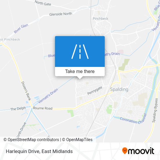 Harlequin Drive map