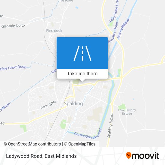 Ladywood Road map