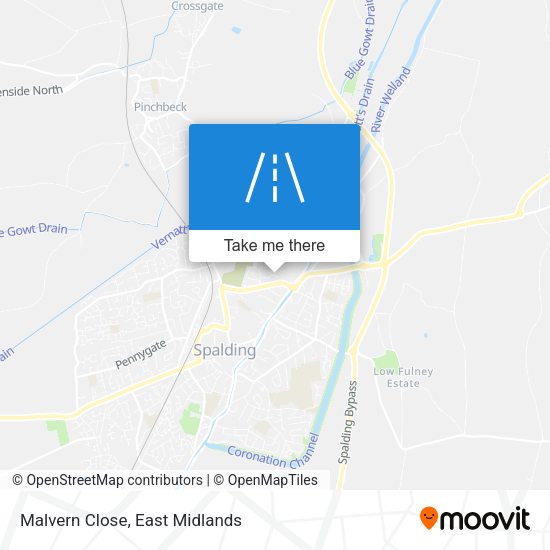 Malvern Close map