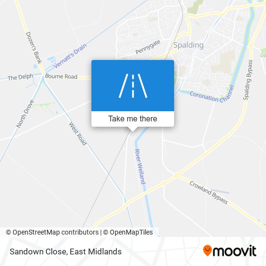 Sandown Close map